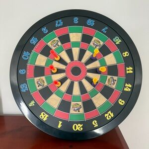 Magnetic Dartboard Game Set - Black with Red & Green Target
